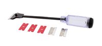 ABN 11in Long Reach Razor Blade Scraper & Plastic/Metal Replacement Blades - Vinyl Decal Remover, Adhesive Removal
