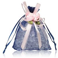 BZCTAH Organza Transparent Jewelry Pouch Bag, Tulie Tulle Drawstring Gift Bag Gift Bag Value Set(20 pcs Tulle Gift Pouch),Pretty Gift Bags for Wedding, Chrsitmas Party, 3.9"X4.7", Navy