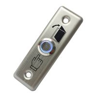Electric Door NO Exit Release Momentary Round Push Button Switch with Blue Light for Access Control Lock System