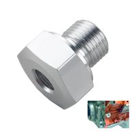 Dewhel Aluminum M16x1.5 to 1/8 NPT LS Engine Swap Oil Pressure Sensor Adapter LS1 LSX LS3 Gauge For GM LS1 LSX LS3