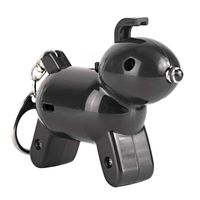 Key Finder, Key Locator, Cute Puppy Anti-lost Keychain with Led Voice Control and Whistle, Key Finder Locator(Black)