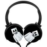 Marsh-Mello Wired Headsets Headphones Lightweight Axis Rotation Hi-Fi 3D DIY Printing Heavy Bass Stereo Music Game Headset