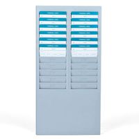 Slots Cards 24 Pocket Plastic Time Recorder Rack Wall Mounted Holder for Employee Office Storage Factory