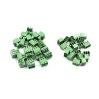 TUOREN 3-Pin 3.81mm Pitch Plug-in PCB Screw Terminal Block Connector Right Angle-20SET