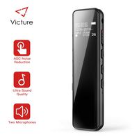 Victure Digital Voice Recorder 8GB Mini Dictaphone with Voice Activated Recorder for Lectures Meetings Interviews MP3 Music Recording Playback, Built-in Microphone, Rechargeable Batteries (X5-C)