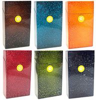 Eclipse Speckled Water Drop Design Hard Plastic Crushproof Cigarette Case, 2ct, 100s, Assorted Colors, 3117M11