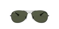 Ray-Ban RB3362 Cockpit Aviator Sunglasses, Gunmetal/Green, 56 mm