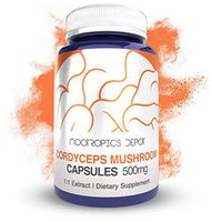 Cordyceps Mushroom Capsules | 500mg | 60 Count | Cordyceps militaris | Organic Whole Fruiting Body Mushroom Exract | Supports Healthy Immune System