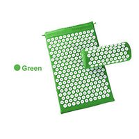LHY Yoga Mat Massage Cushion Acupuncture Sets Relieve Stress Back Pain Acupressure Mat Pillow Massage Relaxation,Green