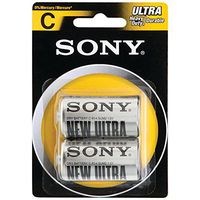 SONY S-SUM1NUB2A Heavy-Duty Carbon Zinc Batteries D, 2 Pack