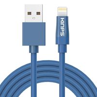 KINPS Apple MFi Certified Lightning to USB Cable iPhone Charger Cord (10ft/3m) Super Long Compatible with iPhone Xs/XS Max/XR/X/8/8 Plus/7/7 Plus/6S/6S Plus/6/6 Plus/SE, iPad Pro/Air/Mini (Blue)
