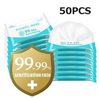 50 PCS Disposable Hand Cleaning Prep Pads, 75% Alcohol Wet Wipes for Daily Cleaning Kitchen and Bathroom (50PCS)