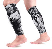 Anmarco Grunge Black Tire Track Sports Calf Compression Sleeves Leg Compression Socks Calf Guard for Running, Cycling, Maternity, Travel, Nurses