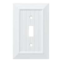 Franklin Brass W35265-PW-C Classic Beadboard Single Switch Wall Plate/Switch Plate/Cover, Pure White