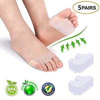 Y-only Gel Metatarsal Forefoot Pads Medical Gel Forefoot Ball of Foot Cushions Shoe Insoles Metatarsal Pads Women Shoe Inserts for Foot Pain Relief 5pairs