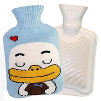 INHEMI Hot Water Bottle with Cute Duck Knit Cover, 2L Thicker Rubber Water Hot Water Bag, Great for Pain Relief, Hot and Cold Therapy, Menstrual Cramps and Tension