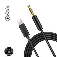 Aux Cable, Aux Cable Audio Auxiliary Cable, 3.5mm Aux Stereo Audio Cable Compatible with iPhone Xs/XS Max/X/8/8 Plus/7/7Plus/Pod/Pad, Aux Audio Cable for Headphones/Home/Stereos and More (Black)