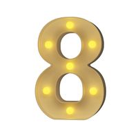 YOUZONE LED Marquee Letters LED Letter Lights Alphabet Light Number 0-9 Up Sign Decoration Letters A - Z Symbol & (8)
