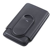 Visol Preston Black Leather Cigar Case