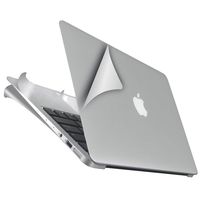5-in-1 3M Protective Skin Decals for MacBook Retina 12-inch A1534 (2015 Released) Top + Bottom+ Palm Rest+ Touchpad+Clear Keyboard Skin-Silver