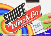 SC Johnson 02246 Shout Instant Stain Remover Wipes - 12