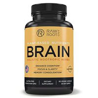 Brain (Holistic Nootropic Herbs) - Lions Mane, Rhodiola, Bacopa, Ginkgo, Huperzia for Brain Boost, Memory Support, Cognition, Focus â Dietary Supplement â 60 Vegetarian Capsules