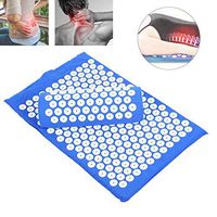 Acupuncture Massage Fitness Mat Acupressure Massage Pad Cushion Pillow Mat Relieve Stress Pain Acupuncture Massage Pillow Spike Yoga Mat with Pillow for Health Care(Blue)