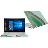MightySkins Skin Compatible With HP Envy x360 Convertible 15" (2018) - Green Agate | Protective, Durable, and Unique Vinyl Decal wrap cover | Easy To Apply, Remove, and Change Styles | Made in the USA