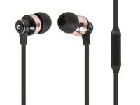 Monoprice Hi-Fi Reflective Sound Technology Earbuds Headphones - Black/Bronze with in-line Microphone