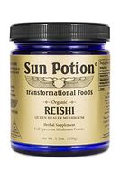 Reishi Mushroom Powder 100g by Sun Potion - Adaptogenic Superfood, Certified Organic, Pure Ganoderma Lucidum Ling Zhi, Immune Booster, Vegan Herbal Supplement, and Adaptogen