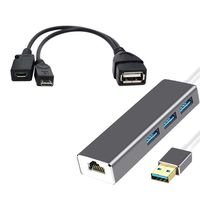 UMei 3 USB Hub LAN Ethernet Adapter OTG USB CABLE Compatible with FIRE STICK 2ND OR FIRE TV3