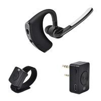 Beaums Walkie Talkie Wireless Headset Bluetooth Headsets Two Way Radio Headphone Earpiece Replacement for Baofeng 888S UV5R (Black)