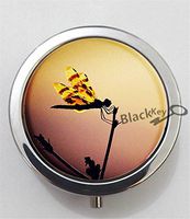 BlackKey Dragonfly 3-Compartment Decorative Pocket Gift Box Case Organizer for Pill, Color 1 -2301