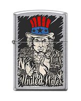 Zippo Custom Lighter Design Uncle Sam Freedom of United States Windproof Collectible - ​ Cool Cigarette Lighter Case Made in USA Limited Edition & Rare