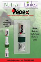 Nutralinks Pepex, All Natural,Camphor Free Decongestan Inhaler to Fight Symptoms of Flu, Sinusitis, Allergies &hay Fever. All Essential Oils to help with Runny, Stuffy & Blocked Nose. $5.99/ 2inhalers