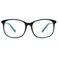 Cyxus Blue Light Blocking Glasses Professional UV Protection Reading Eyewear Anti Eye Fatigue Transparent Lens with PC Lightweight Eyeglass Frames Unisex (8121T54，Blue Black)