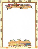 Happy Thanksgiving Polka Dot Stationery Printer Paper 26 Sheets