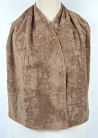 DinerWear Cravaat Adult Bib Dining Scarf (Wide, Taupe) w/Magnetic Snap