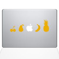 The Decal Guru Fruit Lineup MacBook Decal Vinyl Sticker - 13" MacBook Pro (2015 & Older) - Yellow (1336-MAC-13P-SY)