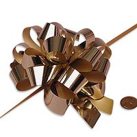 4" Metallic Gold Pull String Bow | Quantity: 50 Width 3/16"