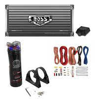 Boss AR2000M 2000W MONO Car Amplifier + Remote + 2.0 Farad Capacitor + Amp Kit