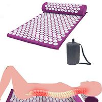 PILIBEIBEI Acupressure Mat and Pillow Massage Set for Back, Legs, Neck, Sciatica, Trigger Point Therapy, Pain and Stress Relief Acupuncture Mattress for Back Pain