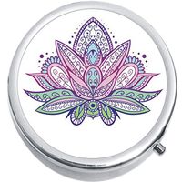 Lotus Flower Medicine Vitamin Compact Pill Box
