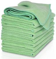 VibraWipe Microfiber Cleaning Cloth 8-Pack, Large Size 14.2"x14.2", Trap Dust, Dirt and Pet Dander in Split Fibers. Absorb up to 5X Their Weight in Liquid – Machine Washable, Reusable and Lint-Free