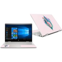 MightySkins Skin Compatible with HP Envy x360 Convertible 15" (2018) - Flamingo Vice | Protective, Durable, and Unique Vinyl Decal wrap Cover | Easy to Apply, Remove | Made in The USA