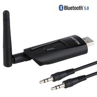 VIKEFON Aptx Low Latency USB Bluetooth Audio Transmitter Adapter for TV PC Laptop Mac PS4 Nintendo Switch, Wireless Audio Dongle with Antenna Pair 2 Headphones Simultaneously No Lip Sync Delay