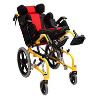 LMEIL Aluminum High Back Wheelchair,Multi-Functional Disabled Child Comfortable Manual Wheelchair,with Headrest,Correcting Posture Transport Chair for Boy and Girl