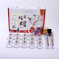 TINGZIYA Chinese Cupping Therapy Set, 24pcs Vacuum Suction Acupuncture Cups with Pump for Cellulite Massage, Anti-Aging Therapy Stress Relief Gift for Parent