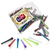 LUX Hookah Tips - Premium, Thick, Individual Wrapped, Disposable, Male Connection, Neon Colored, Hygienic Plastic, Best Value Pack