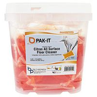 PAK-IT 578920003200 Citrus All-Purpose Floor Cleaner, Citrus Scent, 50 PAK-ITs/Tub